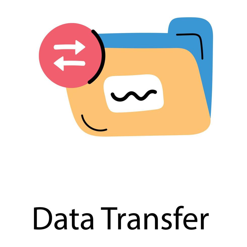 Trendy Data Transfer vector