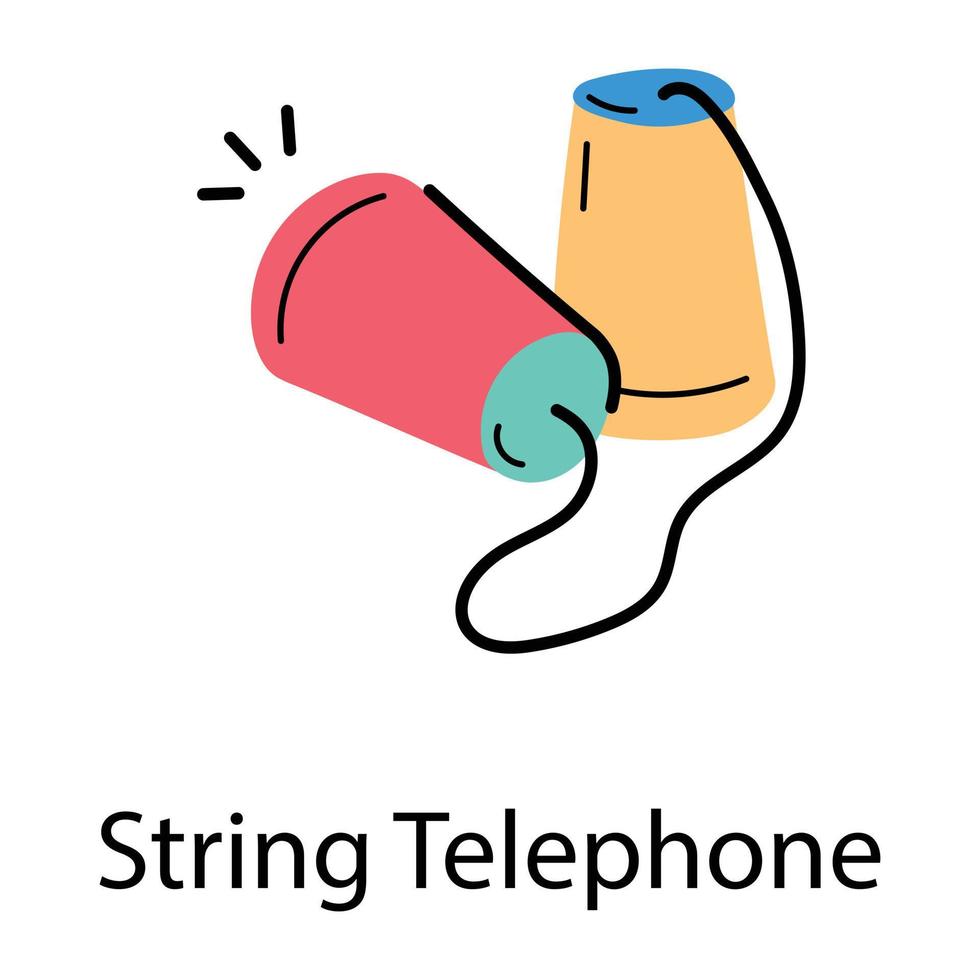 Trendy String Telephone 17169277 Vector Art at Vecteezy