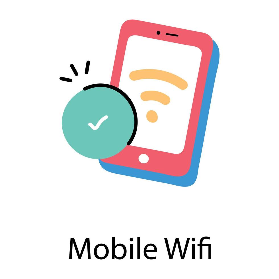 Trendy Mobile Wifi vector