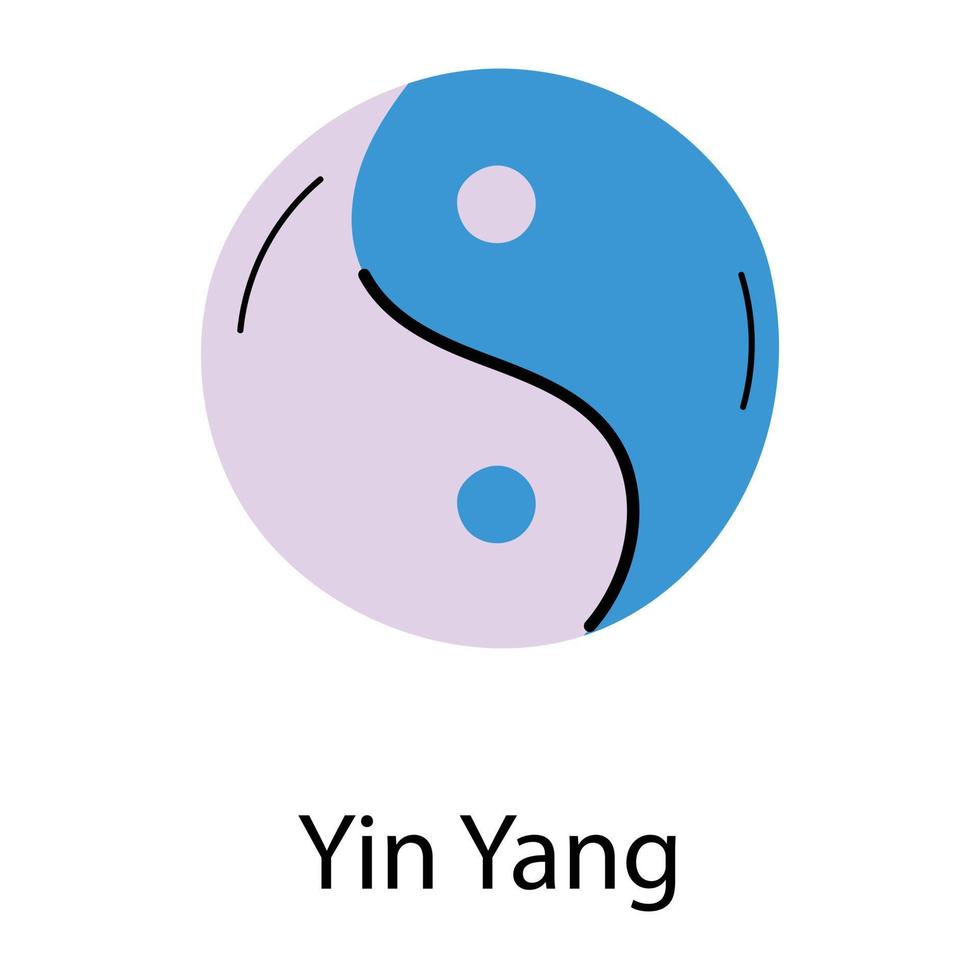 yin yang de moda vector