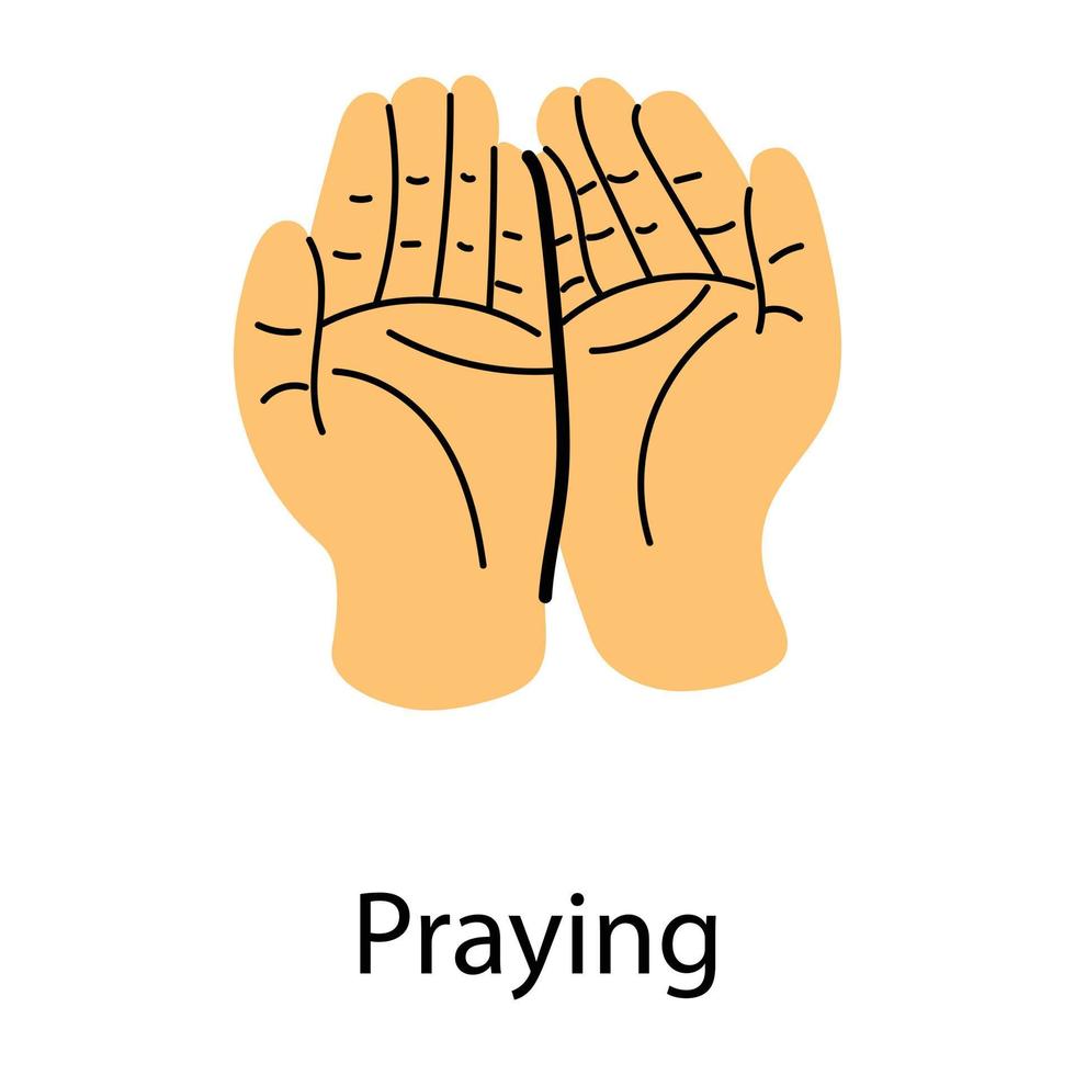 Trendy Praying Concepts vector