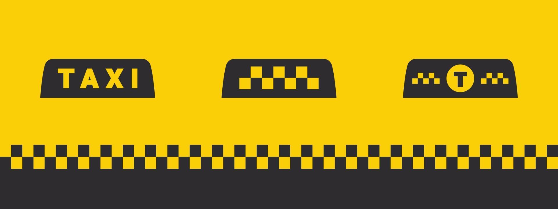 iconos de servicio de taxi. elementos de banner de servicio de taxi. servicio las 24 horas. iconos vectoriales vector