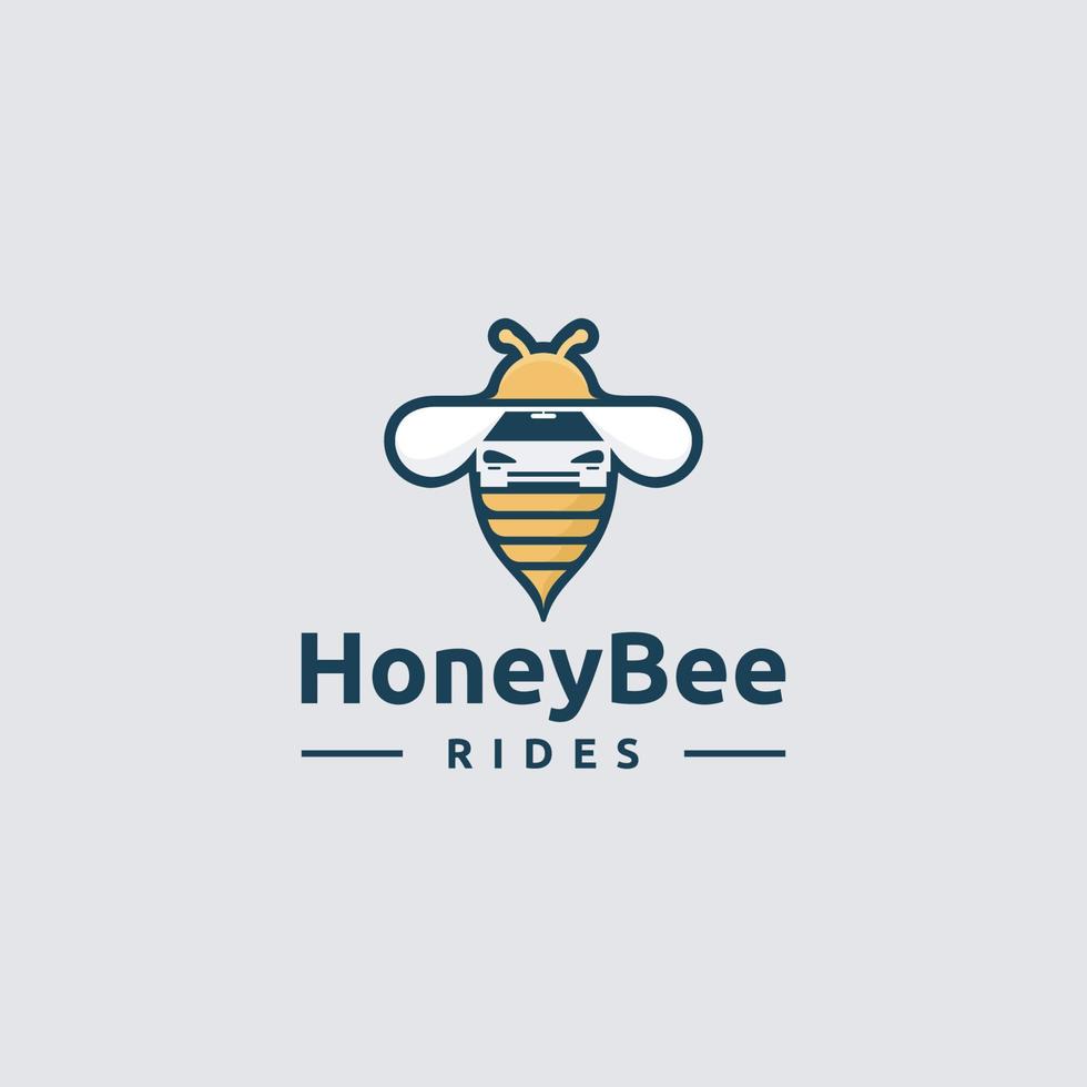 Bee logo vector outline minimalist graphic vector