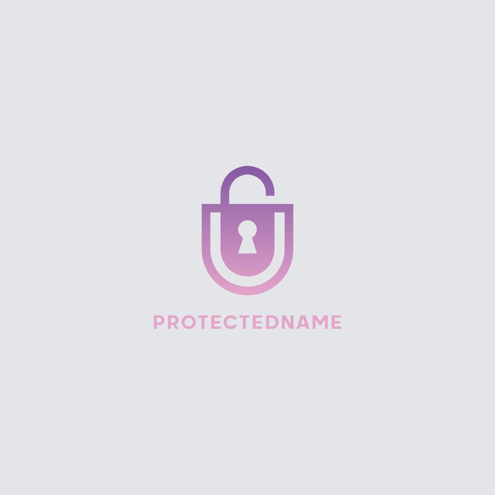 Secure protection abstract logo vector illustration isolated on white background