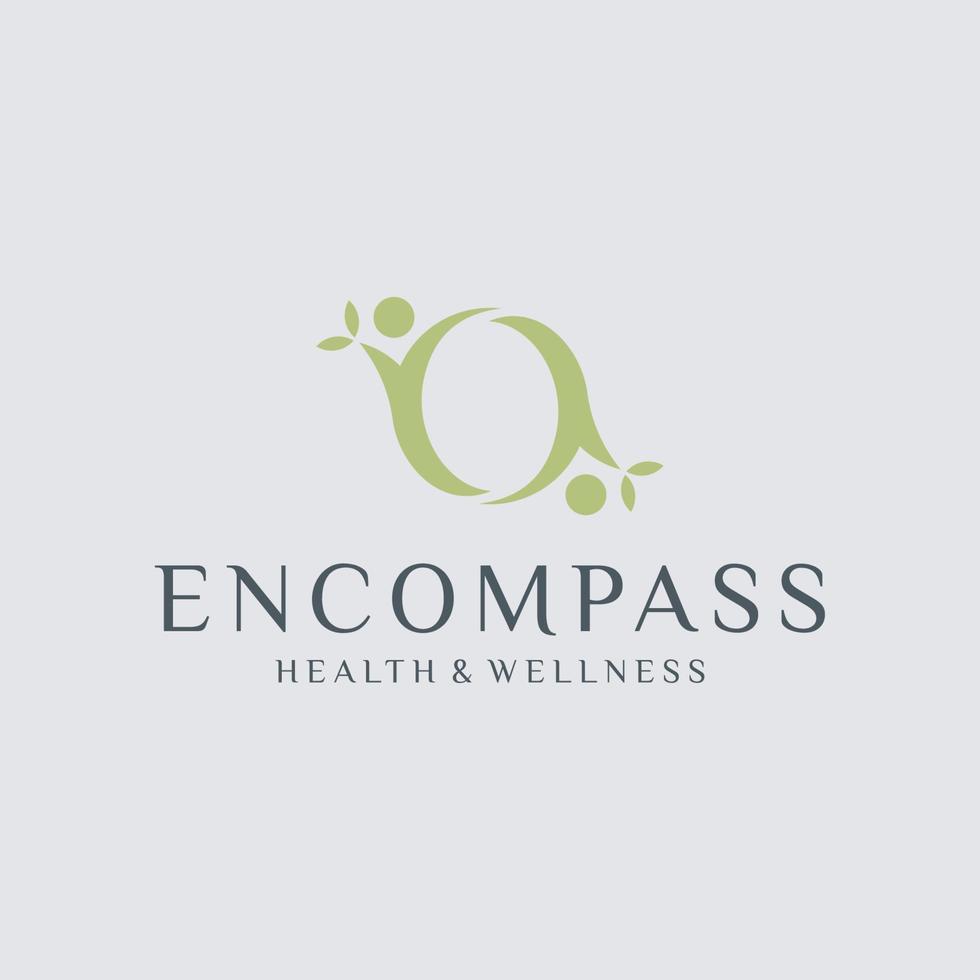 Encompass Health, Healthcare company logo design vector