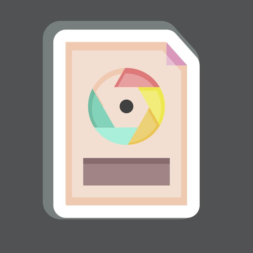 Sticker Raw. related to Photography symbol. simple design editable. simple illustration vector