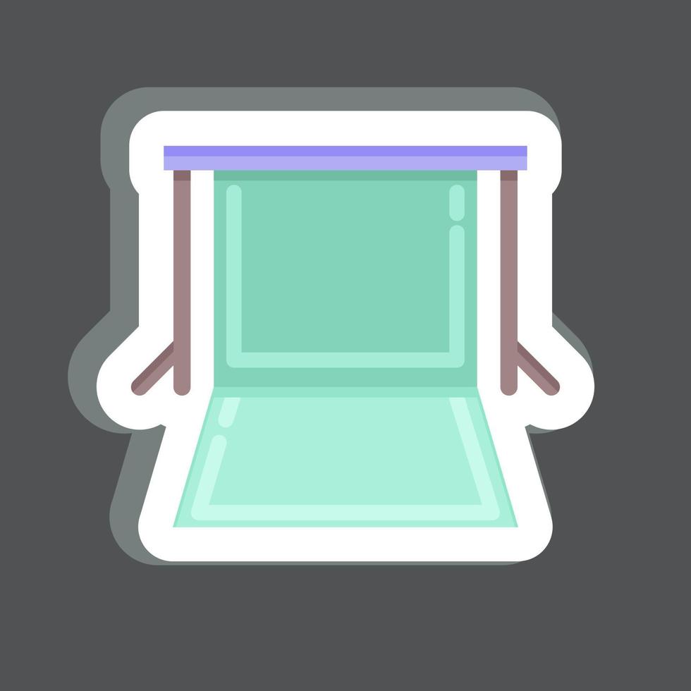 Sticker Background Supports. related to Photography symbol. simple design editable. simple illustration vector