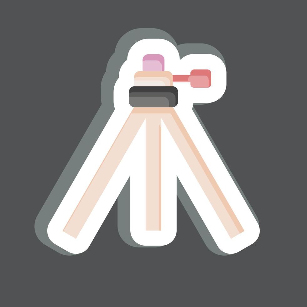 Sticker tripod. related to Photography symbol. simple design editable. simple illustration vector