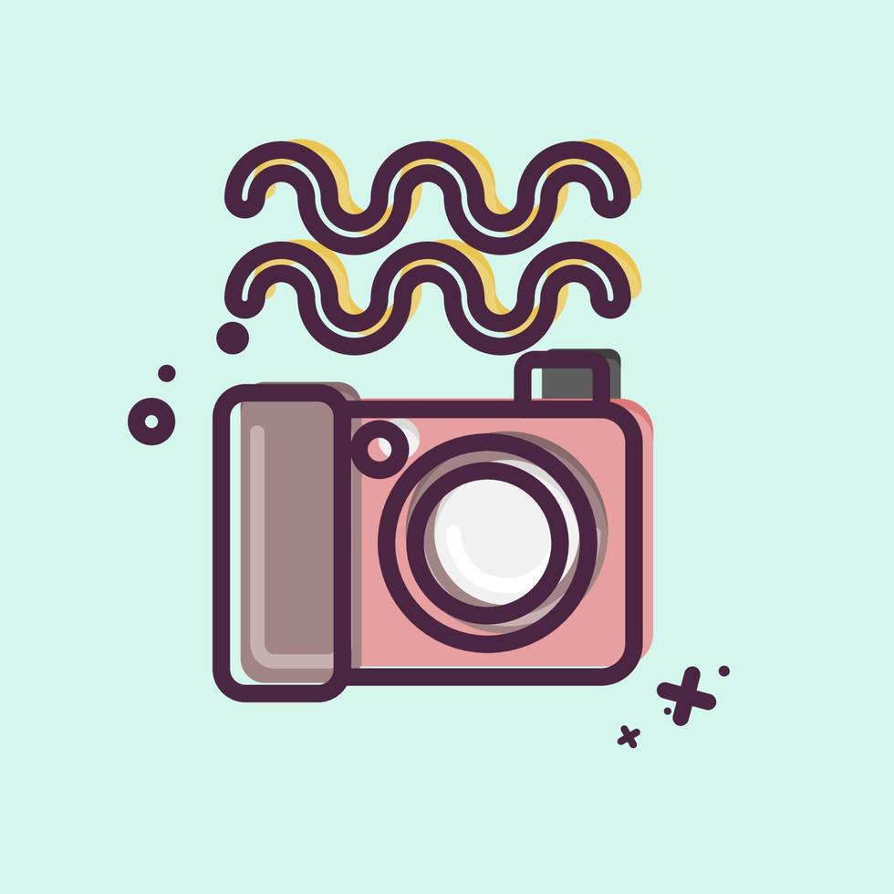 Icon Underwater Photography. related to Photography symbol. MBE style. simple design editable. simple illustration vector