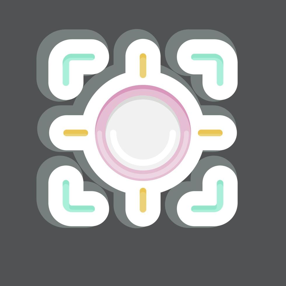 Sticker Zoom. related to Photography symbol. simple design editable. simple illustration vector