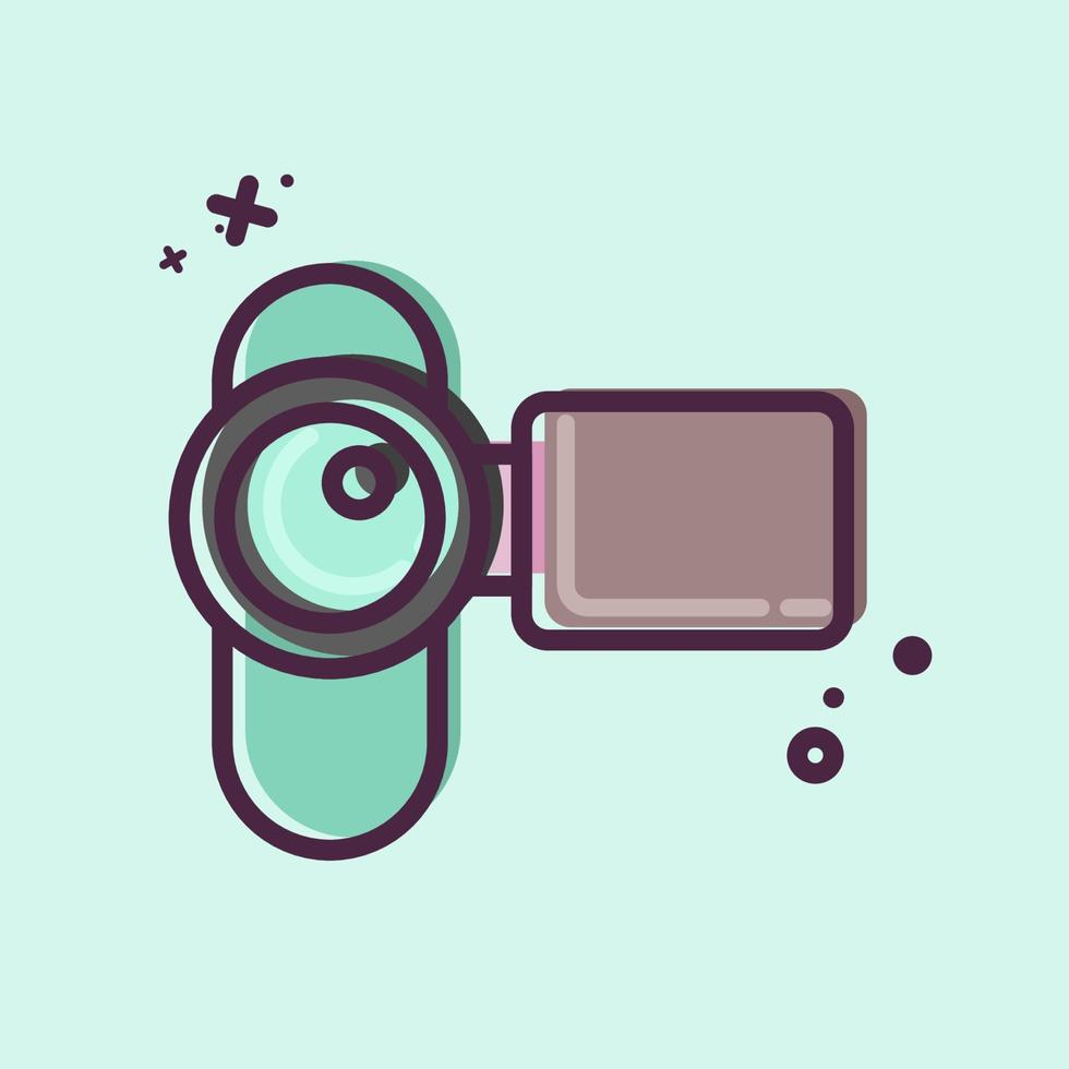 Icon Film Camera. related to Photography symbol. MBE style. simple design editable. simple illustration vector