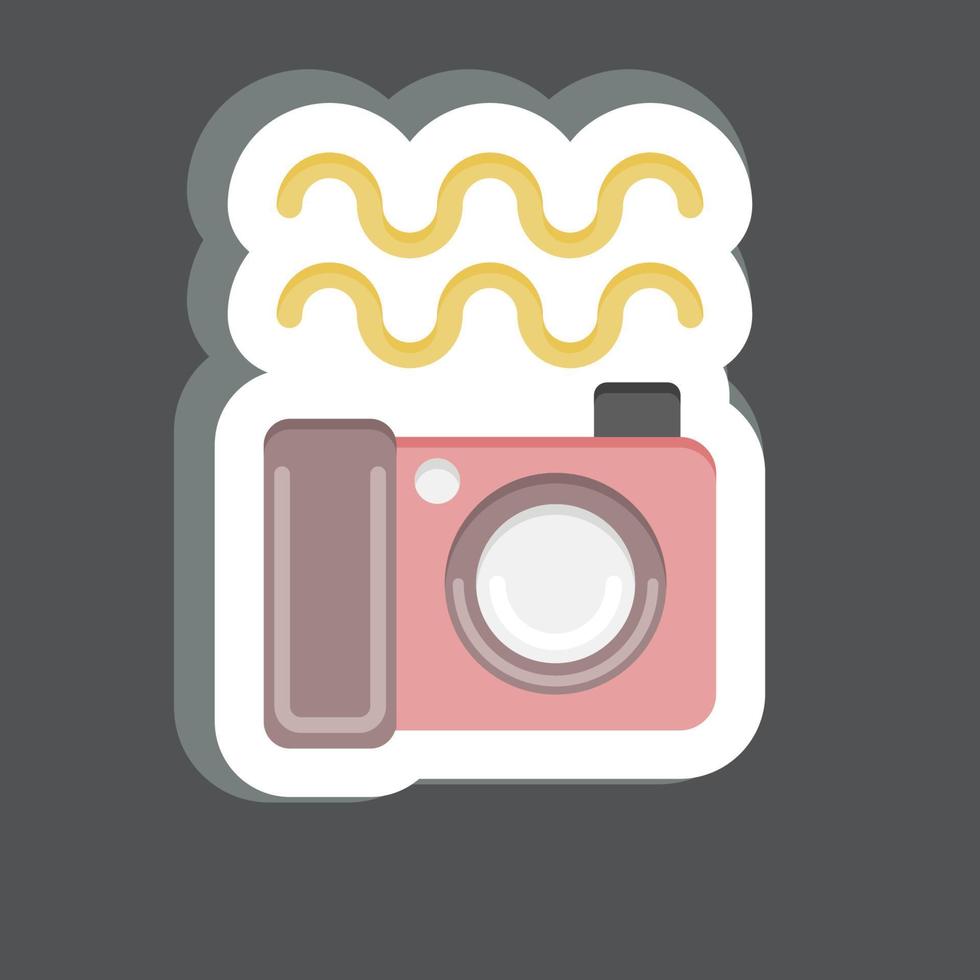 Sticker Underwater Photography. related to Photography symbol. simple design editable. simple illustration vector