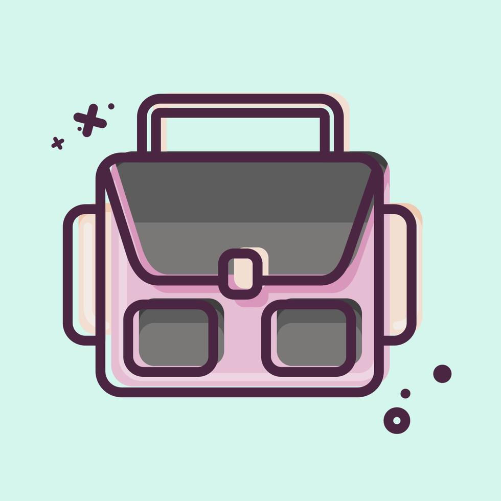 bolsa de fotografía de icono. relacionado con el símbolo de la fotografía. estilo mbe. diseño simple editable. ilustración sencilla vector