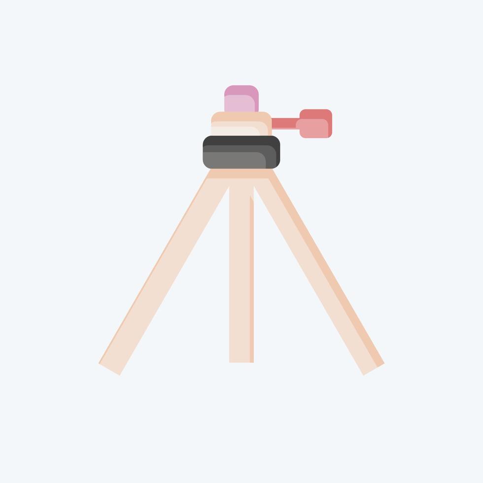 Icon tripod. related to Photography symbol. flat style. simple design editable. simple illustration vector