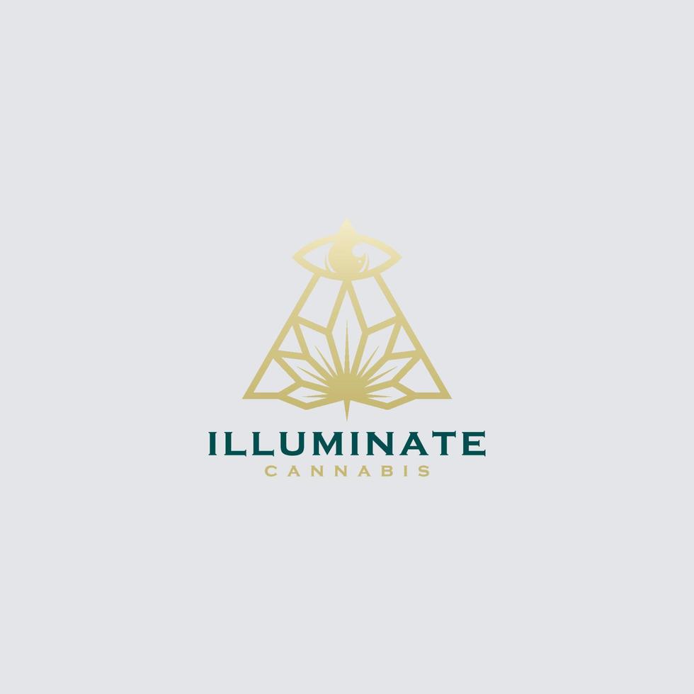 illuminate gold icon logo design vector