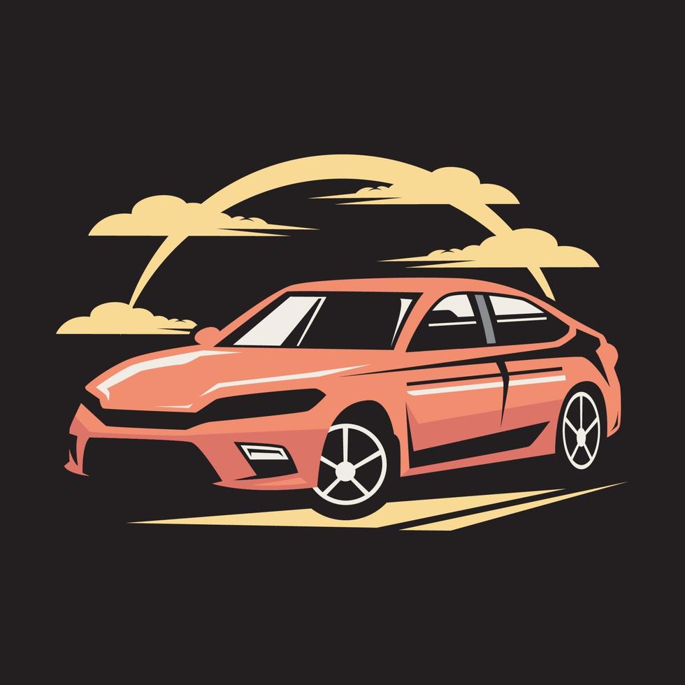 super sports car vector logo design