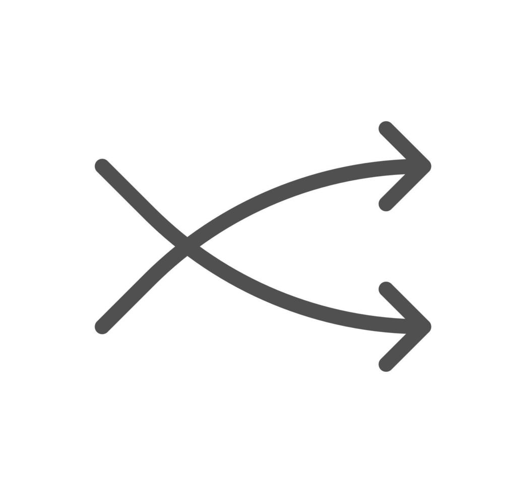 Arrow and navigation icon outline and linear vector. vector