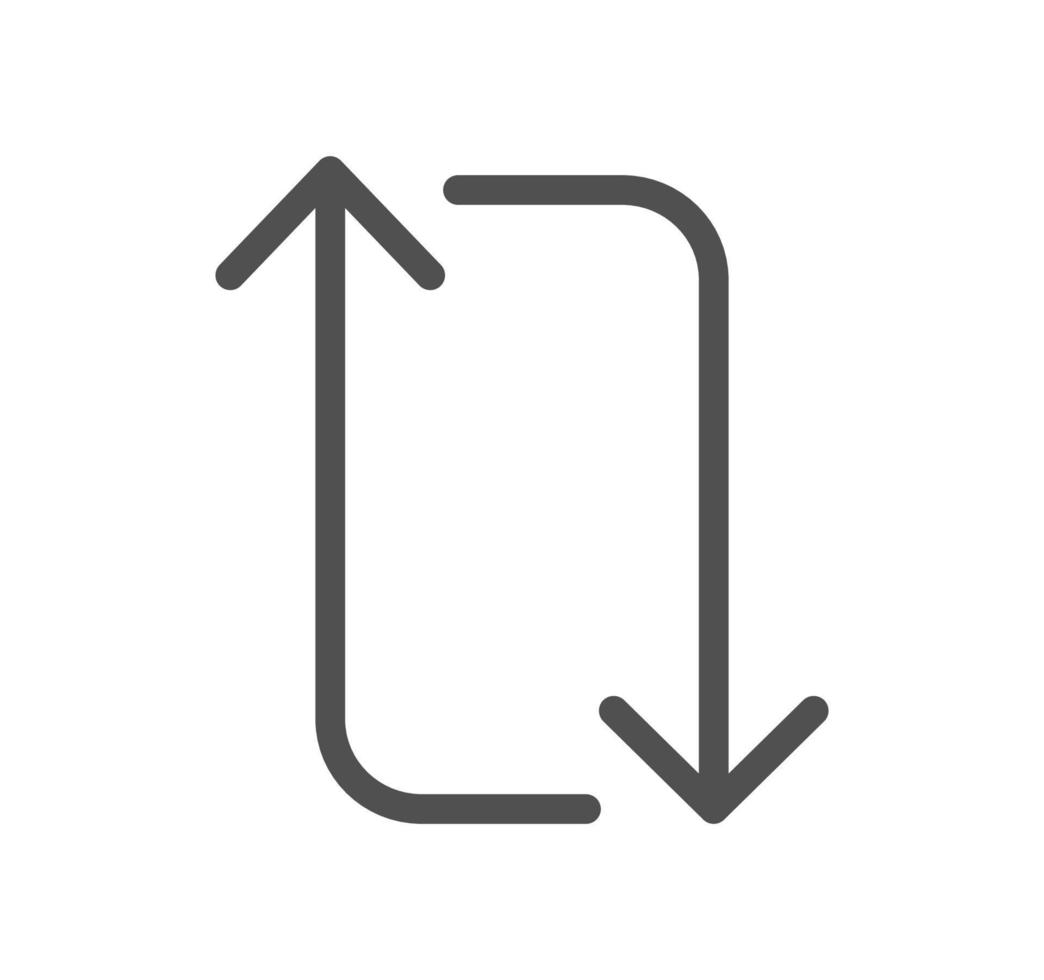 Arrow and navigation icon outline and linear vector. vector