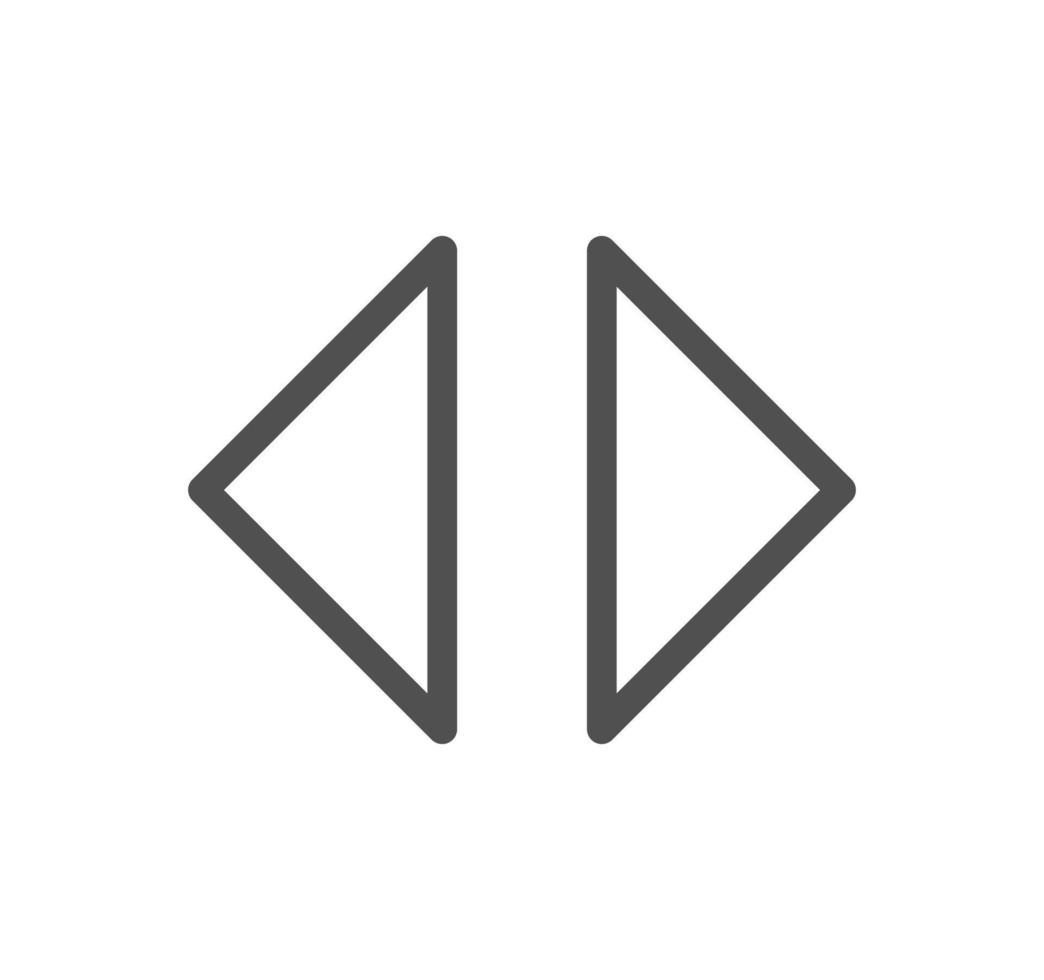 Arrow and navigation icon outline and linear vector. vector