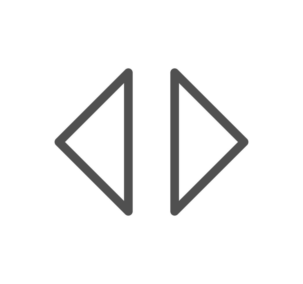 Arrow and navigation icon outline and linear vector. vector