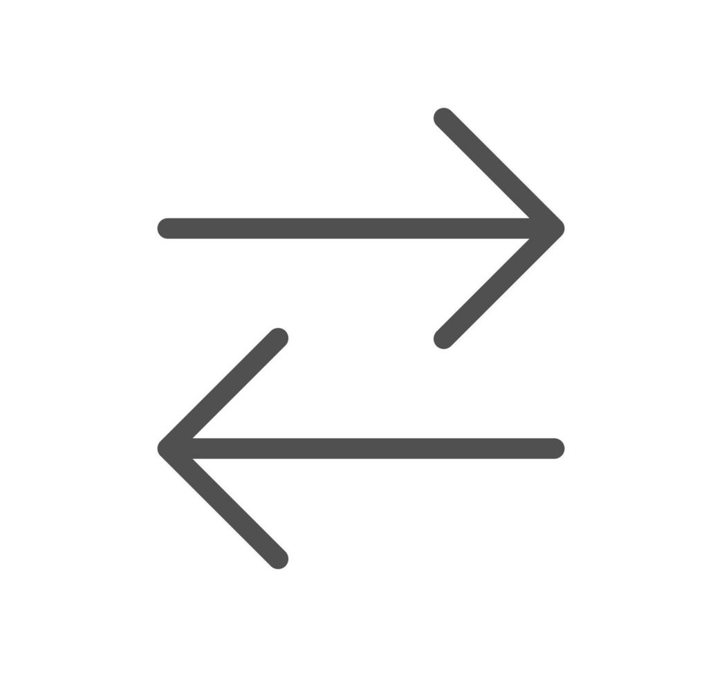 Arrow and navigation icon outline and linear vector. vector