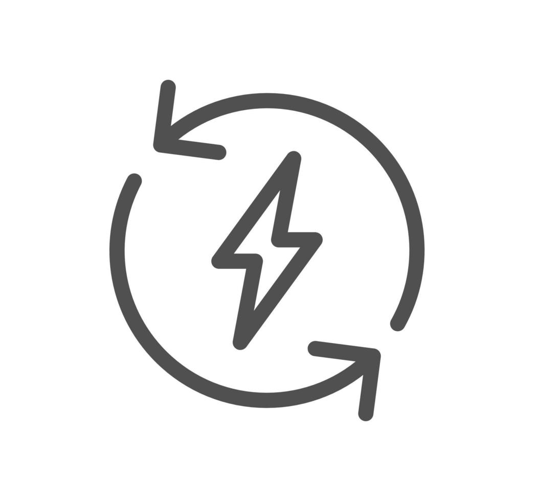 Energy related icon outline and linear vector. vector