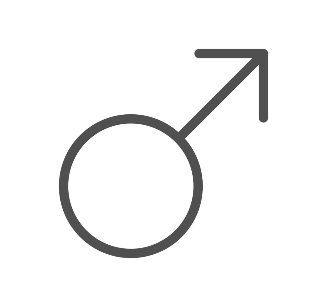 contorno de icono relacionado con el género y vector lineal.