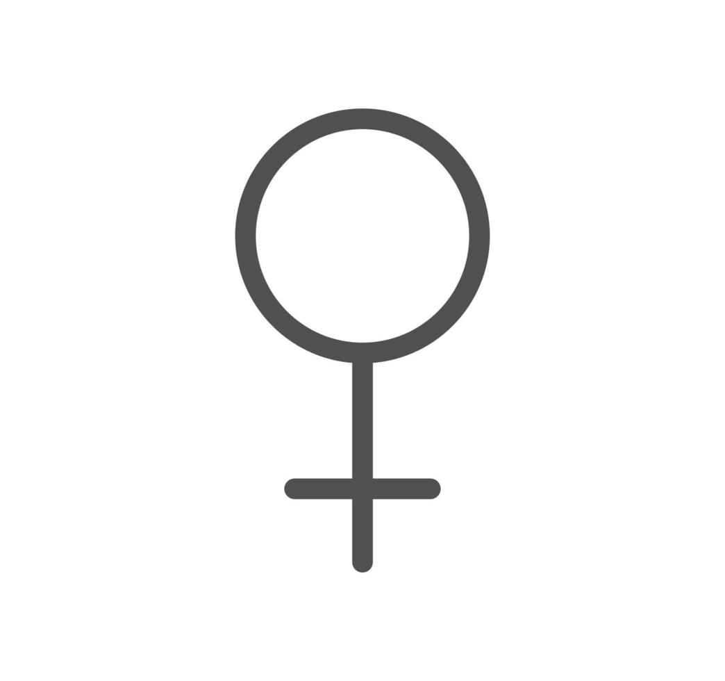 contorno de icono relacionado con el género y vector lineal.