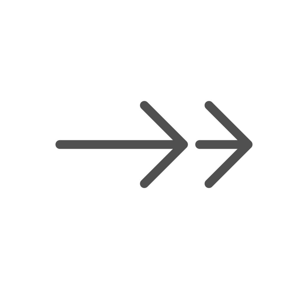 Arrow and navigation icon outline and linear vector. vector