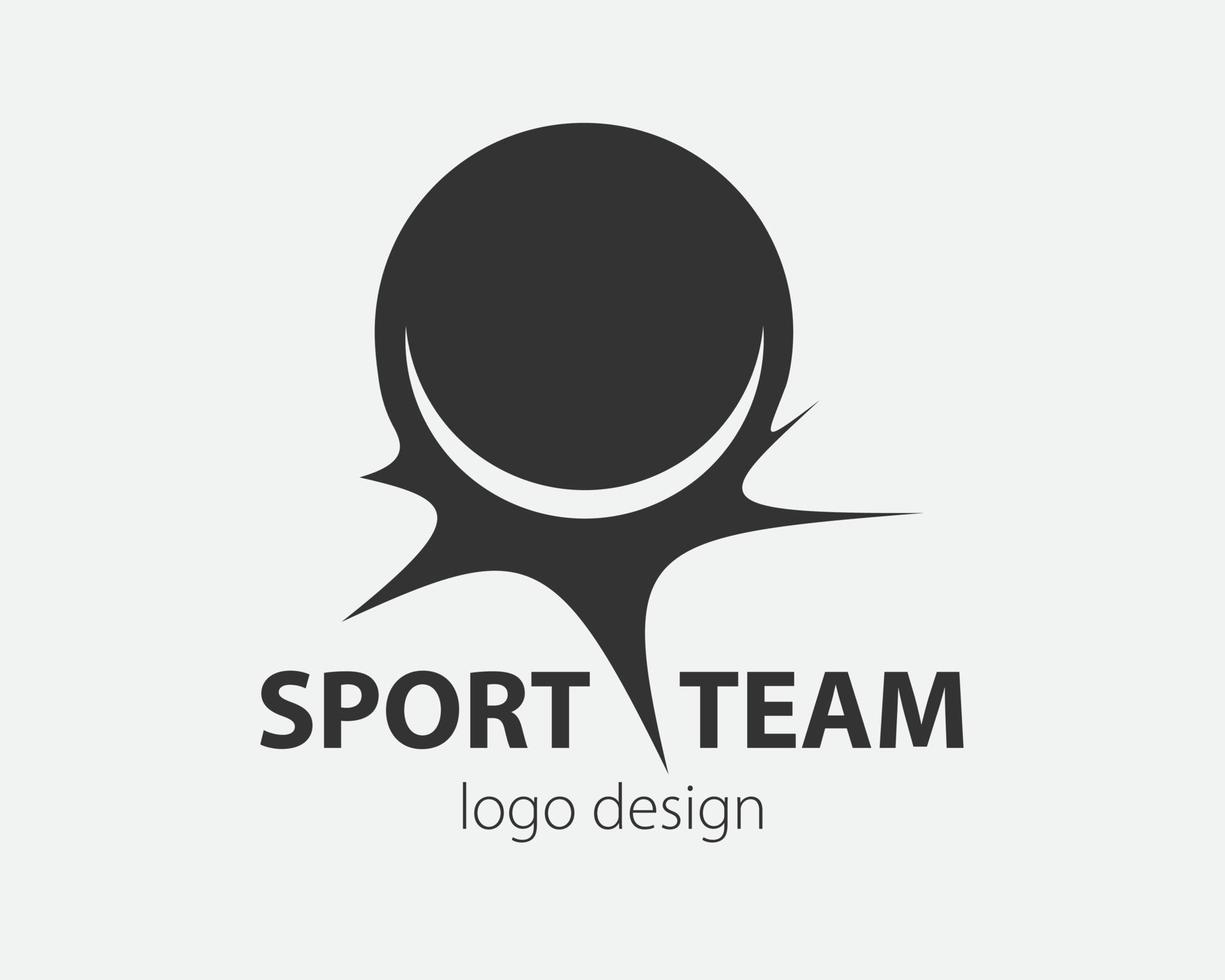elemento de diseño del logo deportivo. empresa de logotipo de pelota. vector