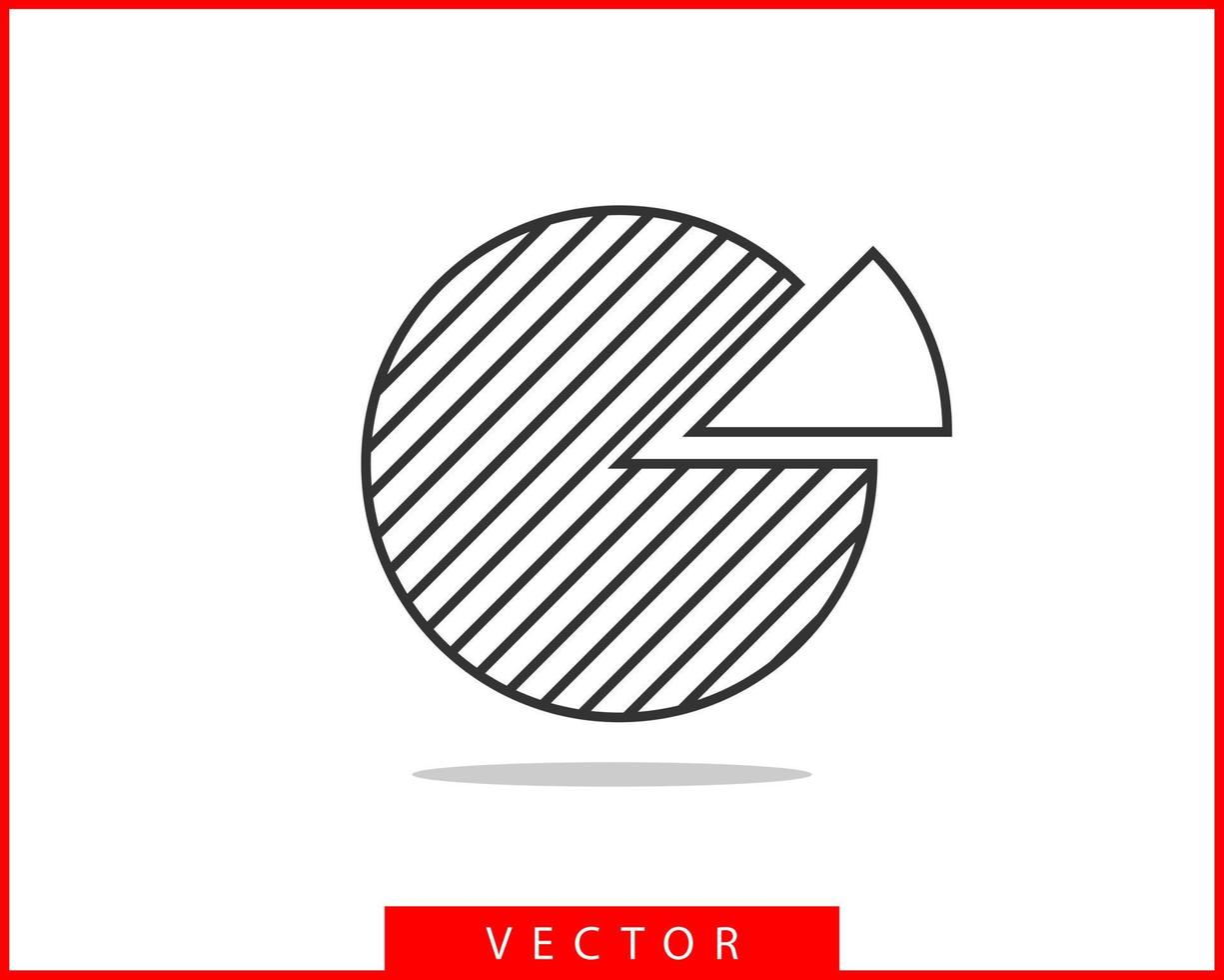 icono de gráfico circular. vector de diagrama de círculo. plantilla de logotipo de gráficos de gráficos.