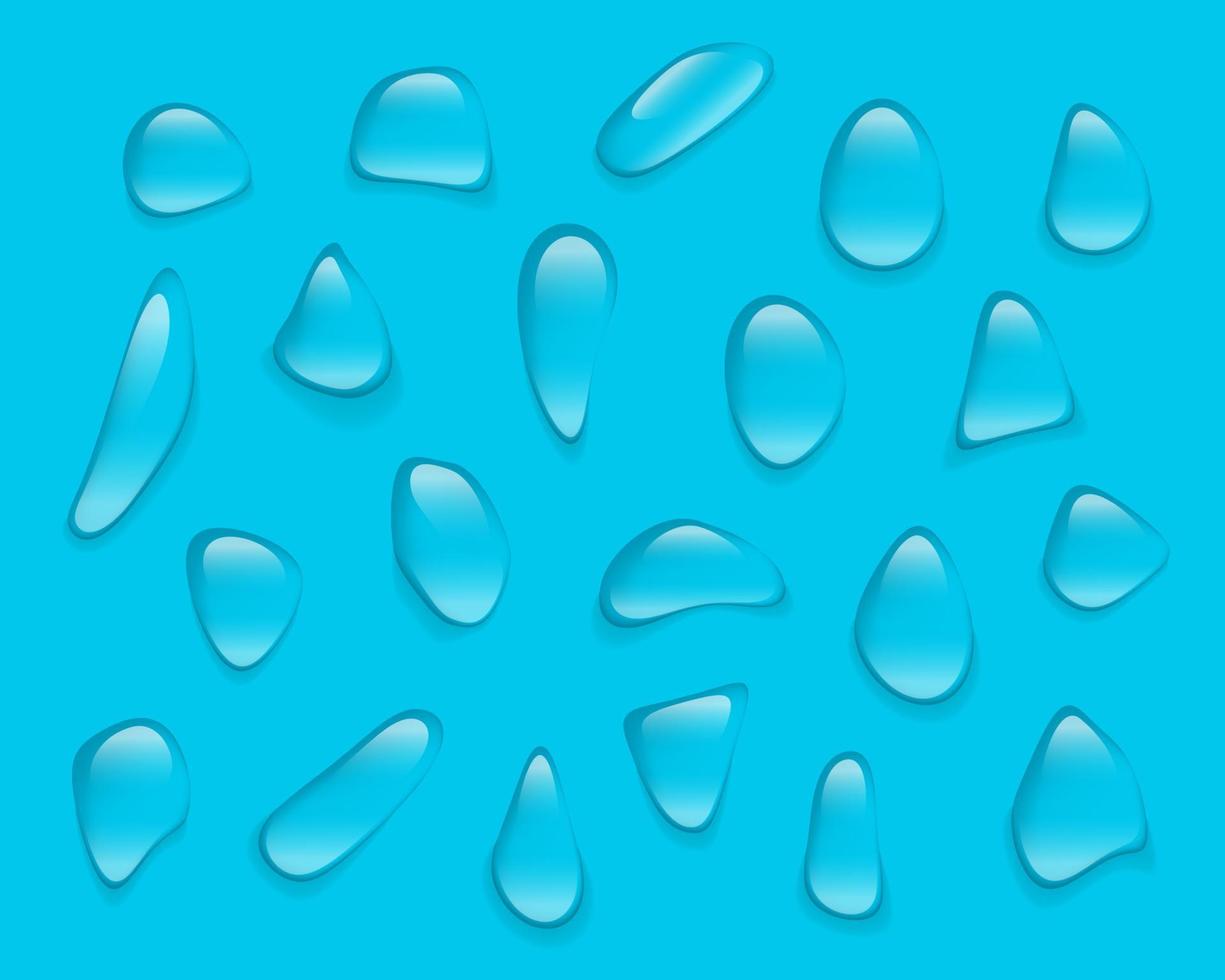 Vector drop liquid isolated on blue background. Design elements template.