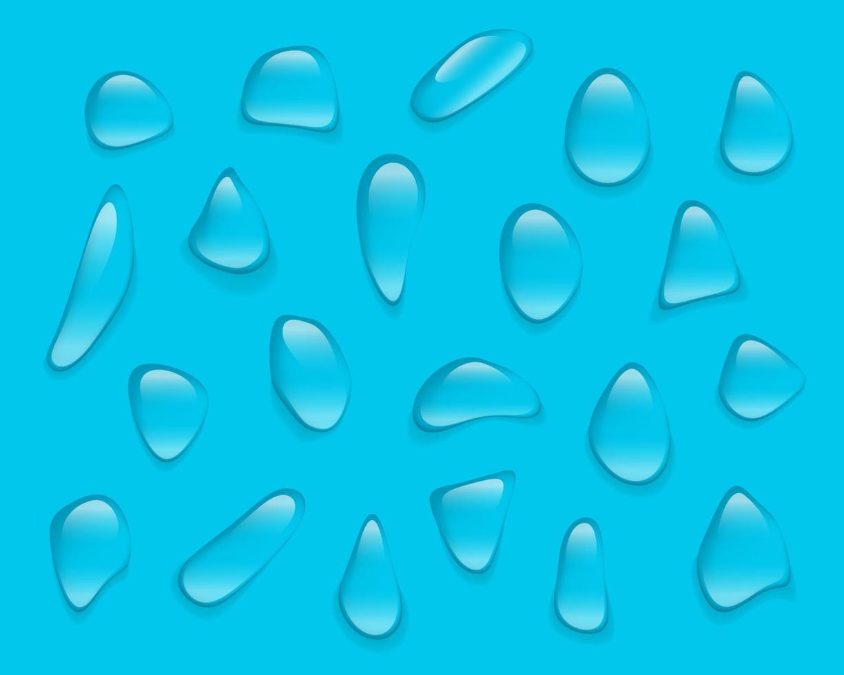 líquido de gota vectorial aislado sobre fondo azul. plantilla de elementos de diseño. vector