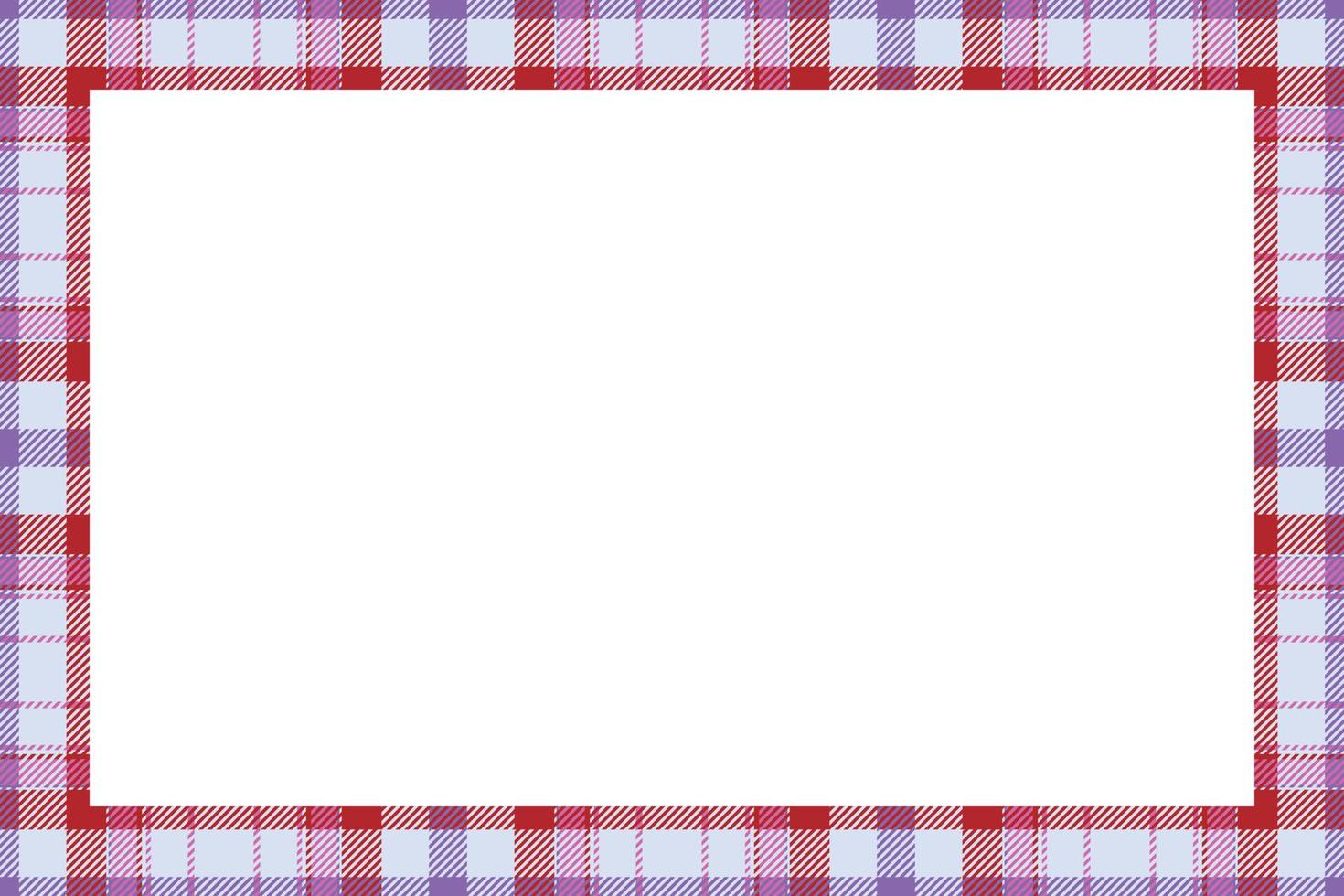 Vintage frame vector. Scottish border pattern retro style. Tartan plaid ornament. vector