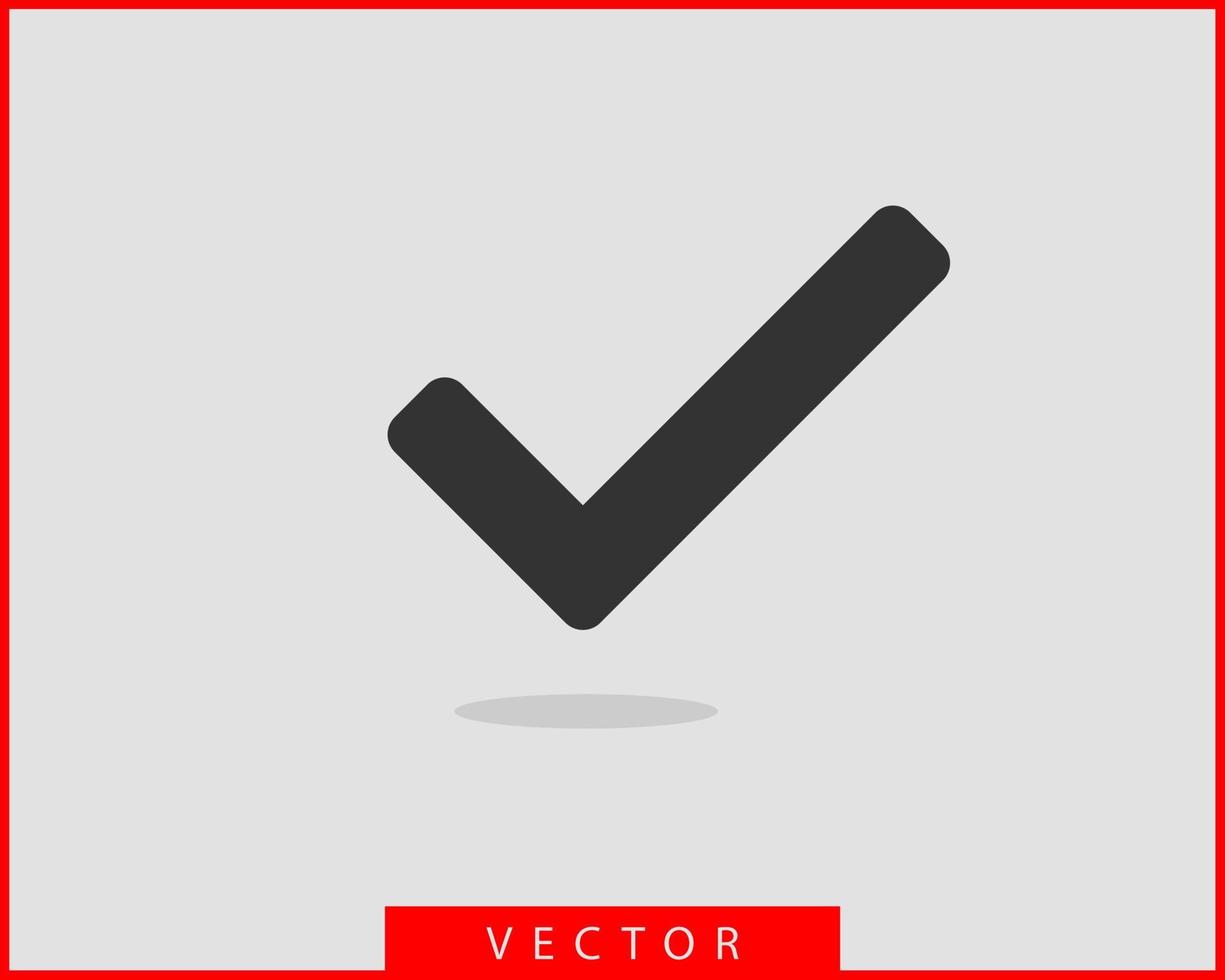 elemento de diseño de símbolo de vector de icono de marca de verificación.