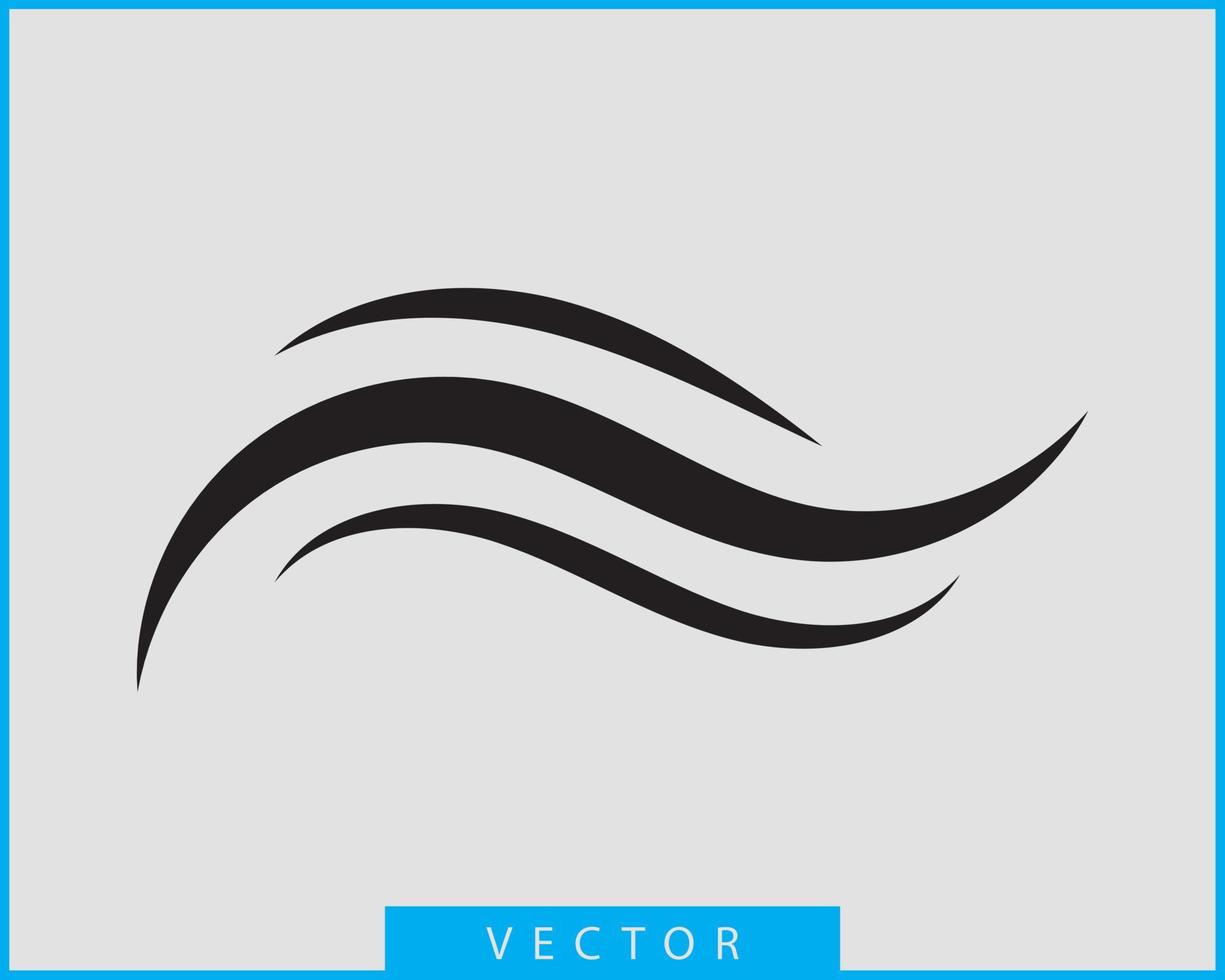 diseño de vectores de ondas. icono de onda de agua. líneas onduladas aisladas.