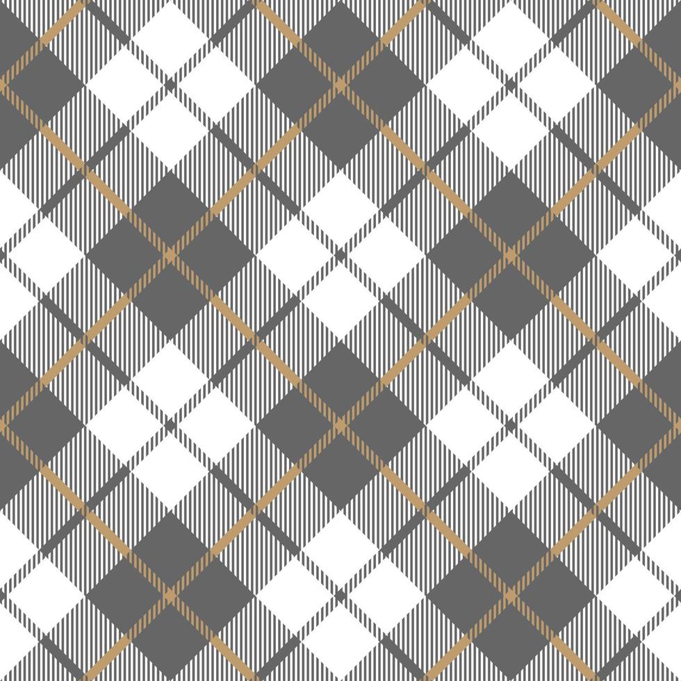 Gold platinum checkered plaid seamless pattern. Vector illustration.