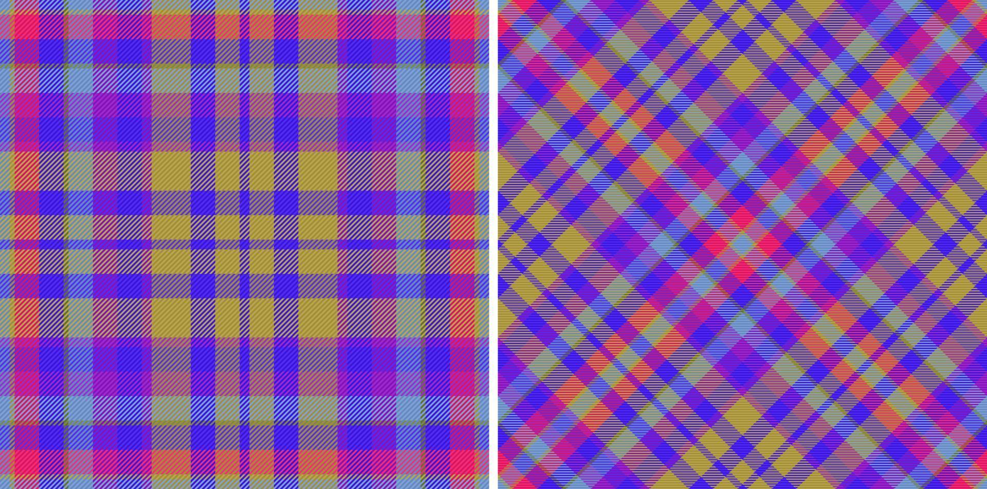 Seamless check texture. Vector fabric tartan. Pattern textile background plaid.