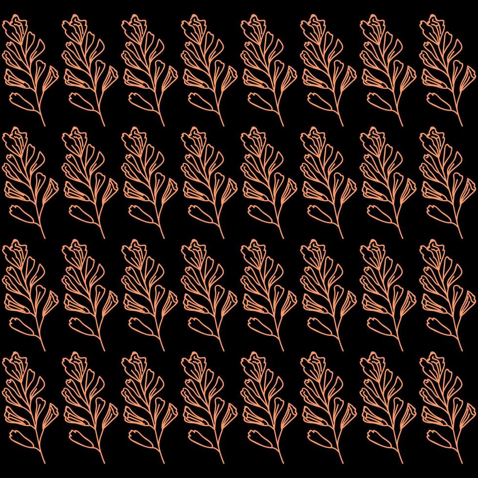 Background vector design with pattern of grass flowers