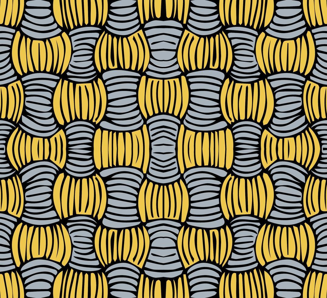 Geometric pattern in yellow, and gray  colors vector