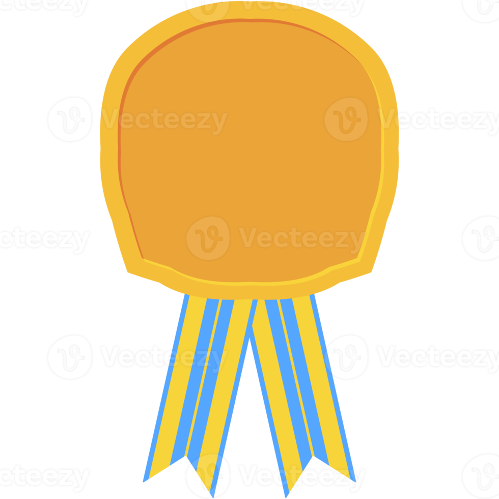 award ribbon blank medal gold basic shape png