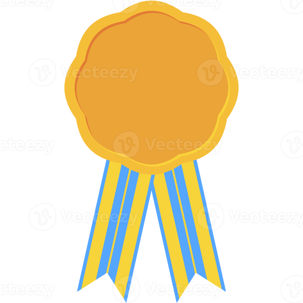 award ribbon blank medal gold basic shape png