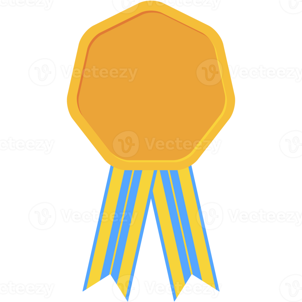 award ribbon blank medal gold basic shape png