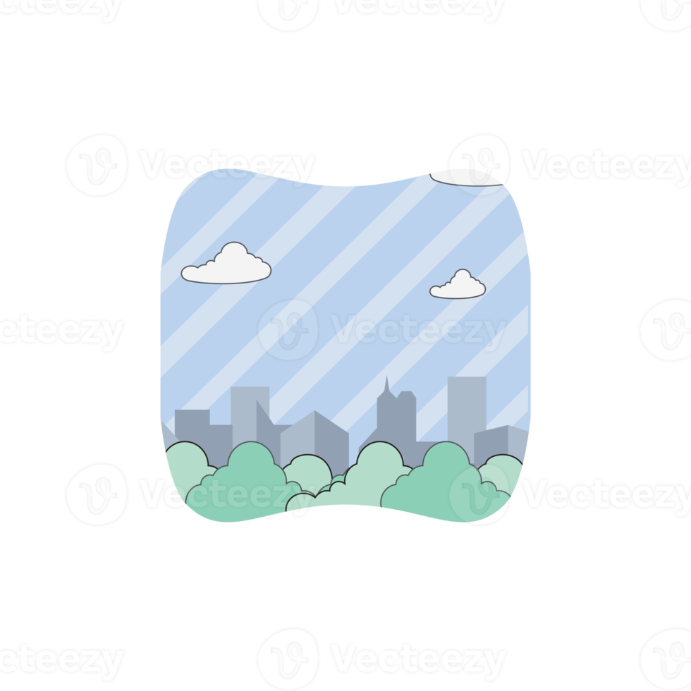 ästhetische organische Kleckse Stadt Hintergrundform niedlich png