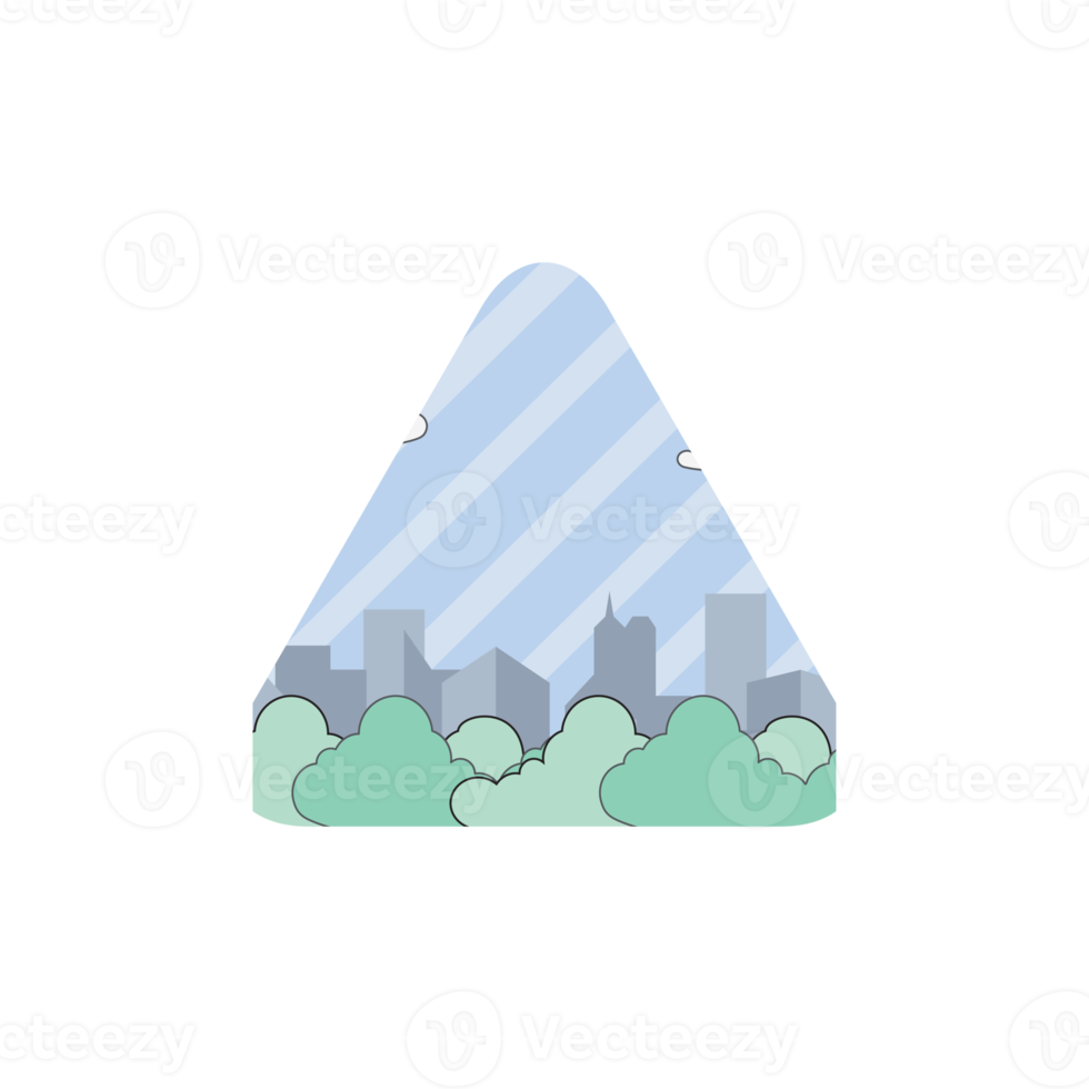 Aesthetic Organic Blobs City Background Shape Cute png