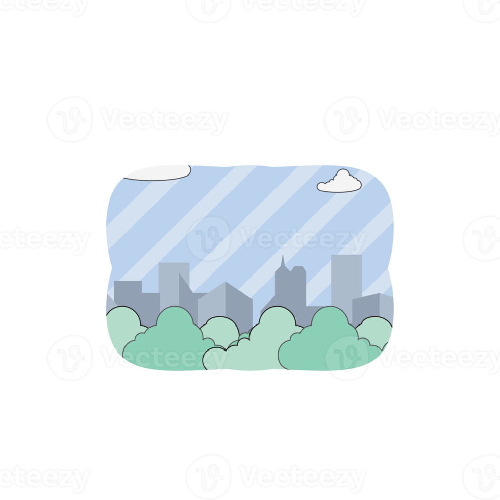 ästhetische organische Kleckse Stadt Hintergrundform niedlich png