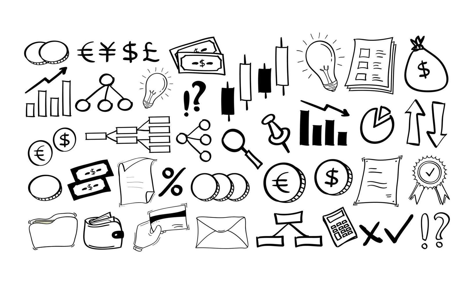 Hand drawn Business and Management concept icon vector