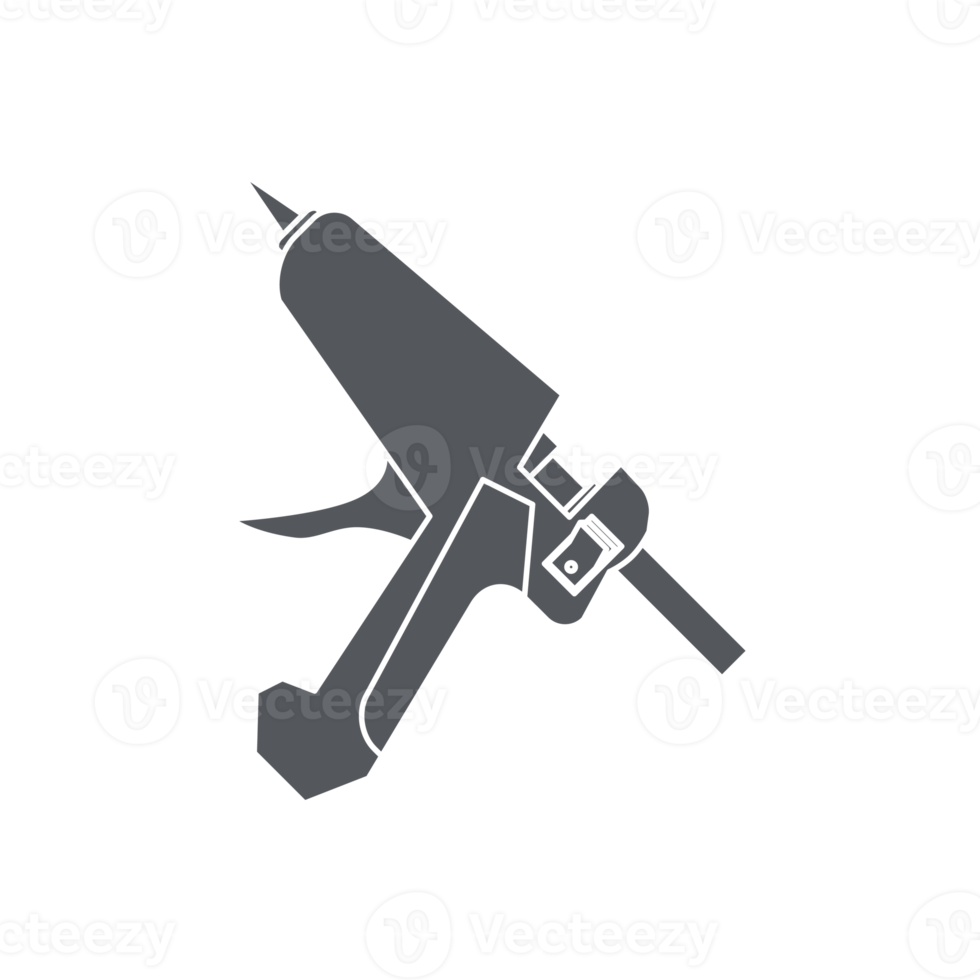 Glue Gun Construction Tools Equipment Device Icon Set Collection Black Solid png