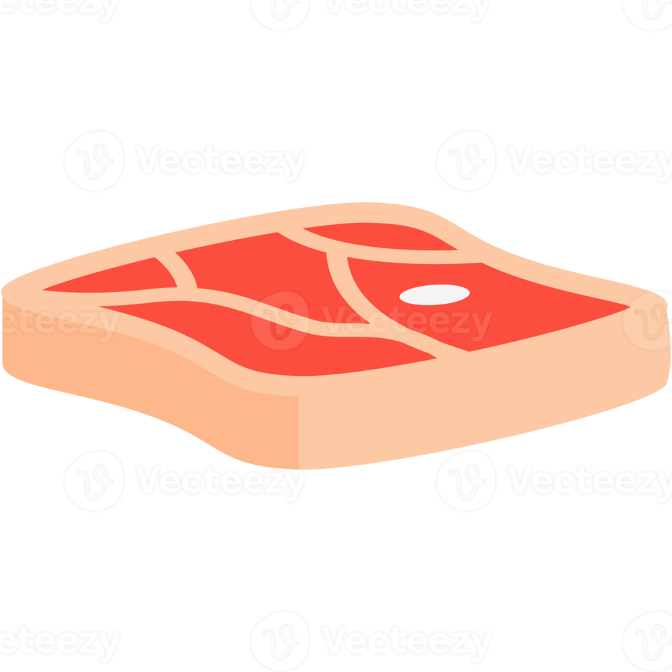 fatias de carne fresca crua prontas para servir png