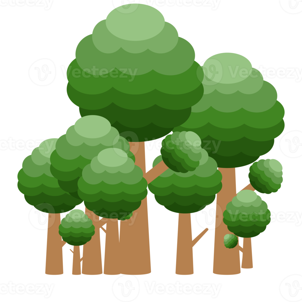 Little Forest Realistic Tree Collection of different kinds of Plant png